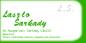 laszlo sarkady business card